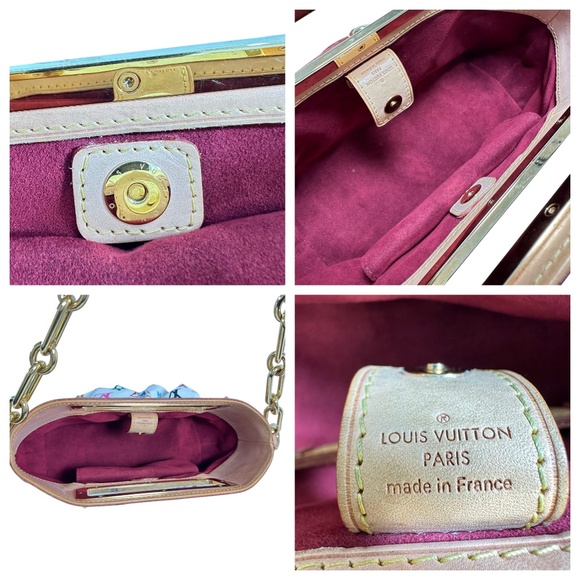Genuine LOUIS VUITTON Judy PM Monogram White Multicolore Chain Shoulder Bag - Picture 12 of 16